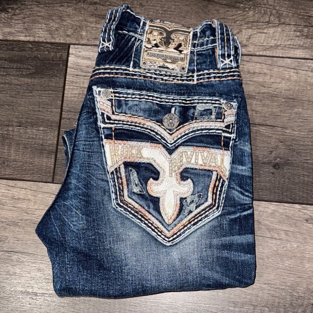 Rock Revival Blue Straight Jeans